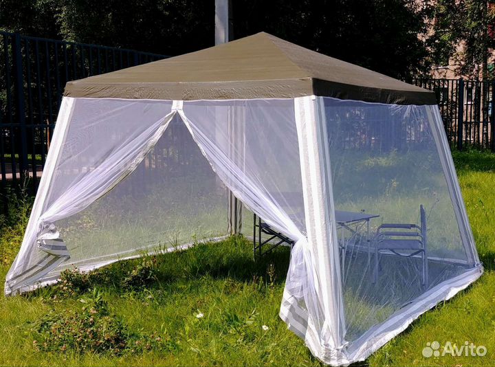 Тент шатер 3х3 с москитной сеткой