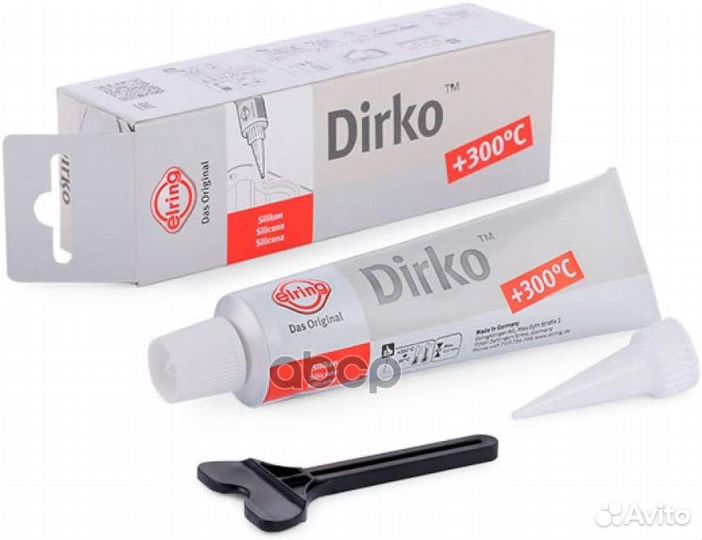 Герметик Dirko HT бежевый силиконовый 70мл (от