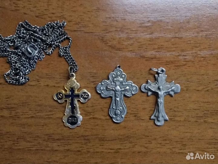 Крестики+крестик и Серёжка(серебро)