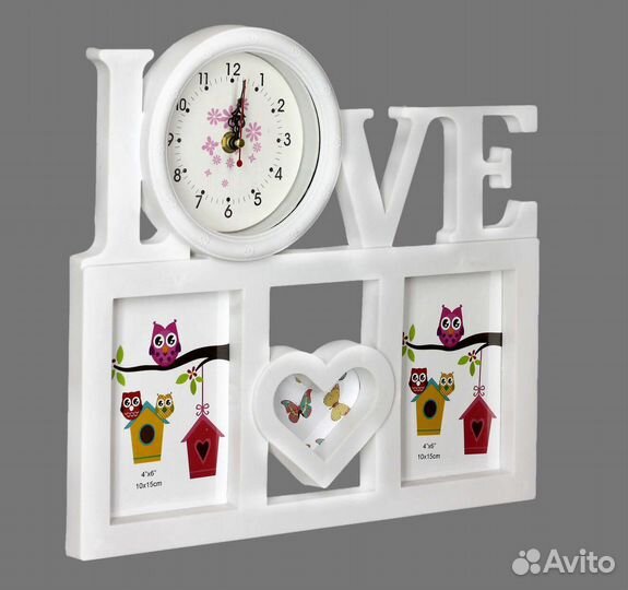 Фоторамка новая с часами