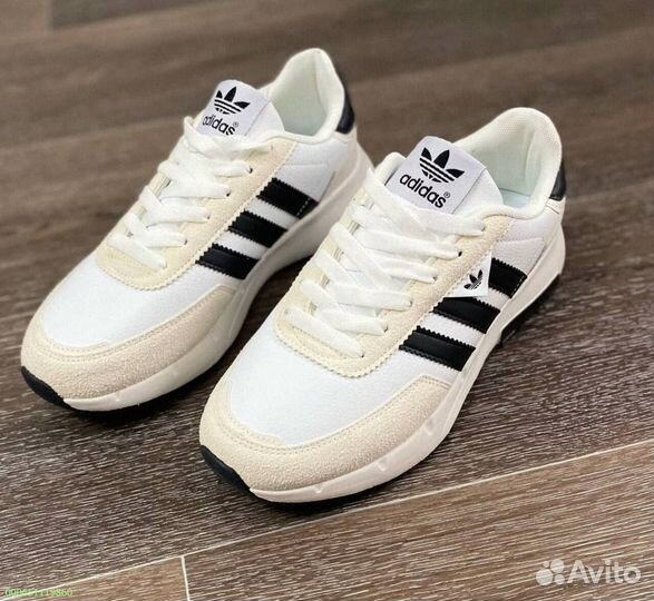 Мужские кроссовки Adidas черно-белые