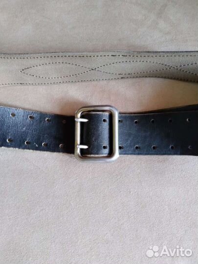 Мужской кожаный ремень военный