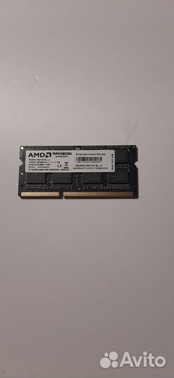 Оперативная память DDR3L sodimm 4Gb, 1600MHz AMD