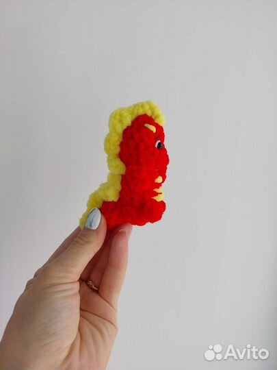 Вязаные брелки панда, ежик,единорожка, дракон