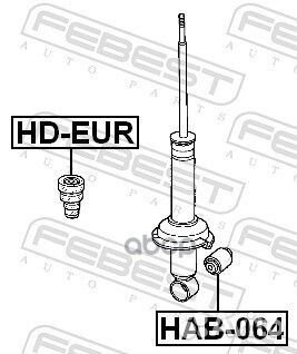 Сайлентблок заднего амортизатора HAB-064 Febest