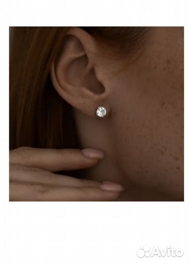 Серебряные серьги пусеты 925 пробы