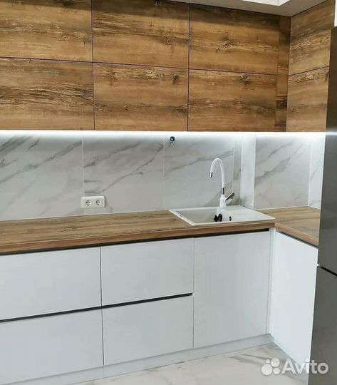 Прямая кухня на заказ под ключ цех в Москве