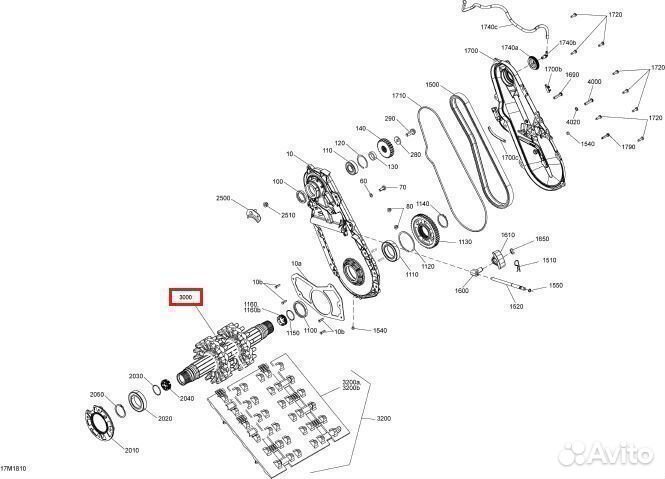 504153951 Вал приводной Ski-Doo G4 504153730