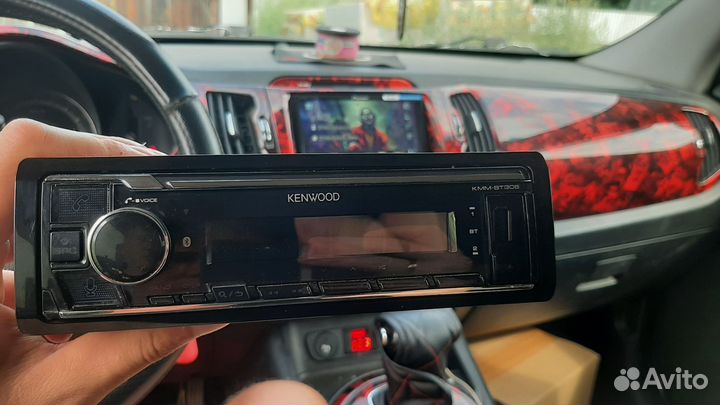 Магнитола 1din kenwood kmm-bt306