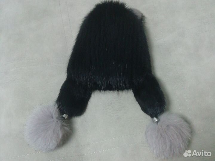 Шапка зимняя норковая женская
