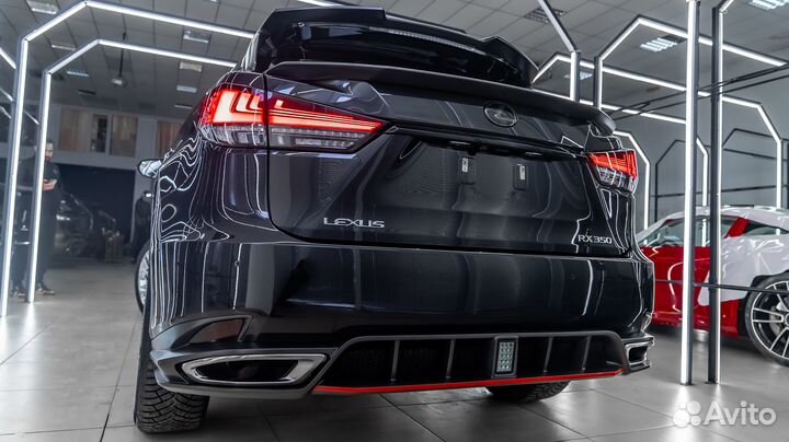 Диффузор со стоп сигналом на Lexus-RX 4G 2015-2022