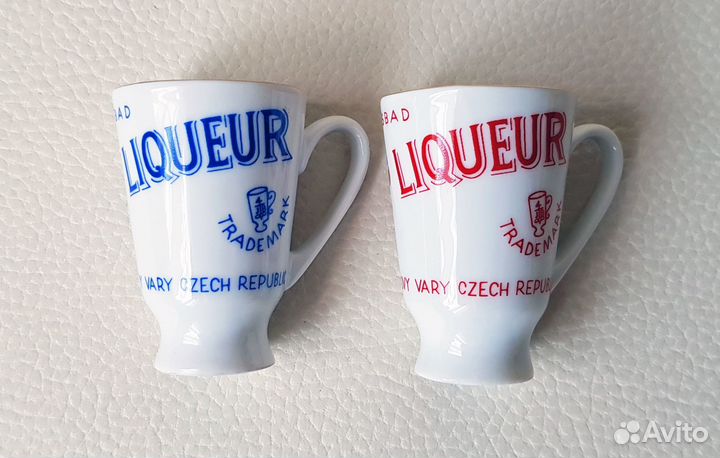 Рюмки Becher's Liqueur Бехеровка фарфор Чехия