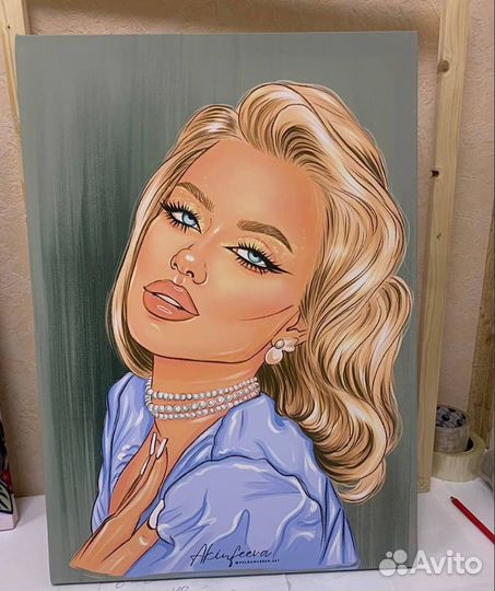 Портрет на холсте за 1 день