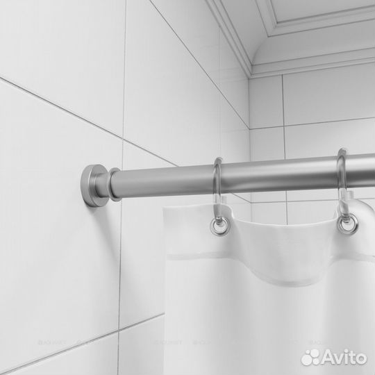 Карниз для ванны прямой Iddis Basic Shower Rod 02