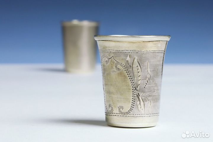 Серебро. Стопки и корзинка для мелочей