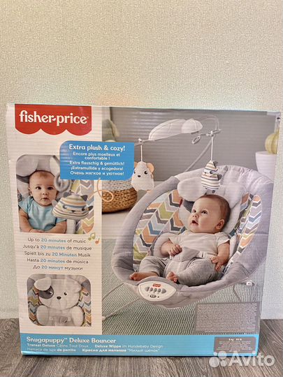 Новый Шезлонг Fisher-Price Плюшевый щенок