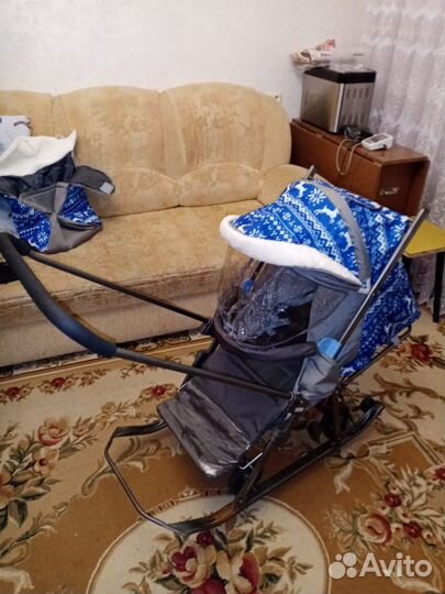 Детские санки коляска