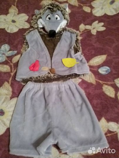 Костюм зайка, медведь, волк, лиса, ежик, собака