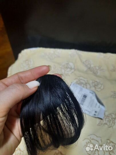 Чёлка накладная тёмно-коричневая