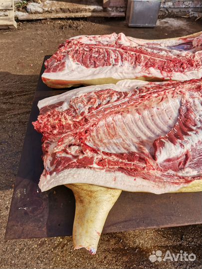 Мясо и сало свинина домашняя