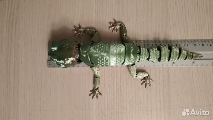 Ящерица геккон игрушка подвижная 3D печать