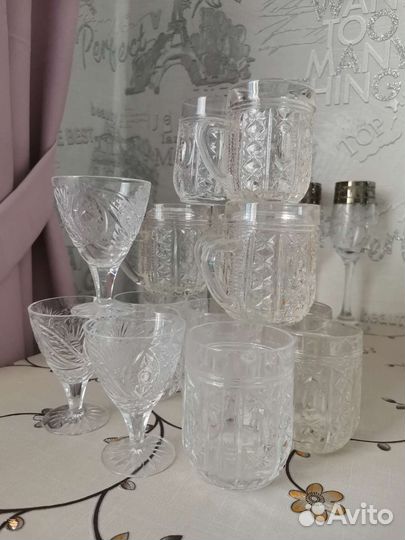 Хрустальные чашки/бокалы