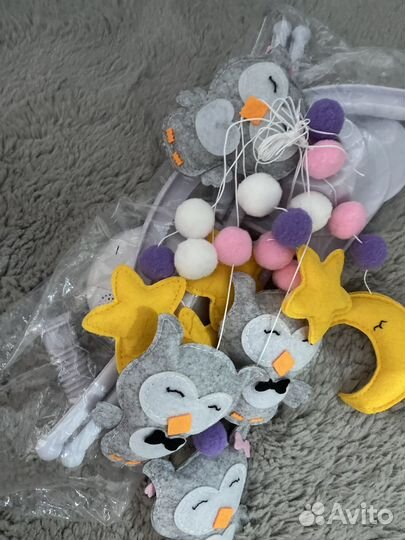 Мобиль на кроватку из фетра