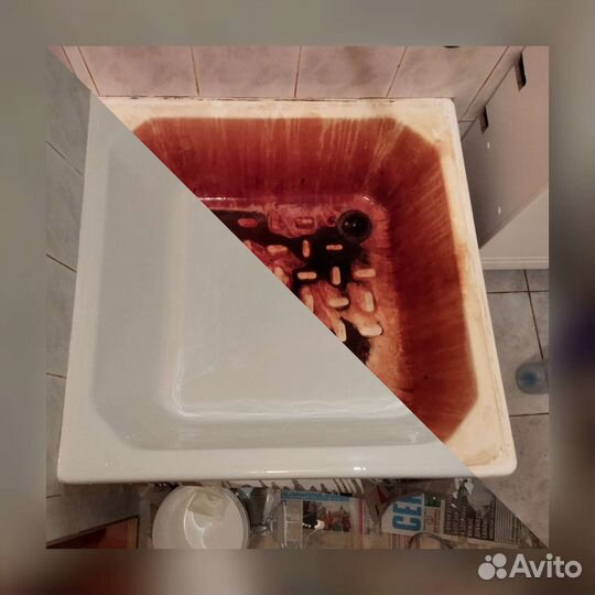 Восстановление покрытия ванн акрилом мрамором