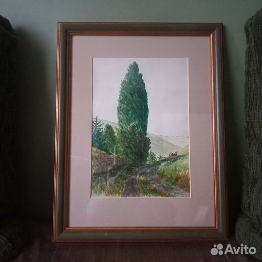 Картина. Акварель. 60-е годы. СССР