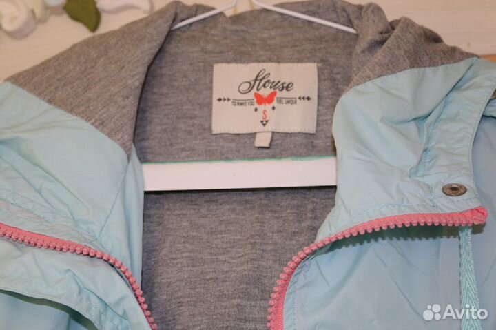 Парка куртка ветровка мятный на подростка