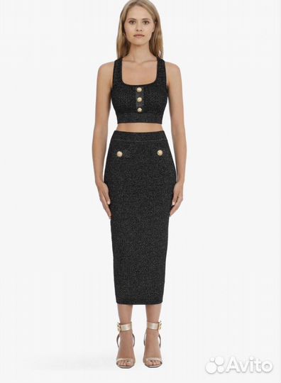 Костюм топ и юбка Balmain