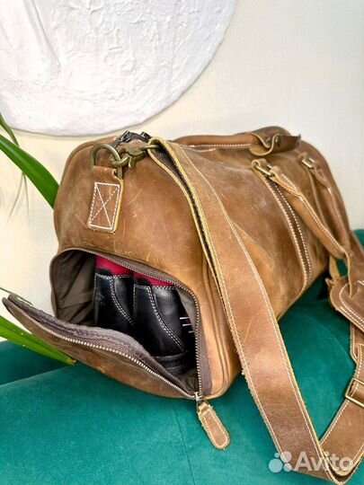 Сумка натуральная кожа коричневая
