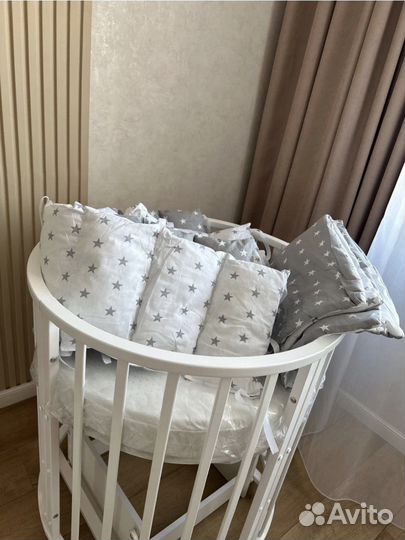 Нрвые Бортики в детскую кроватку + одеяло