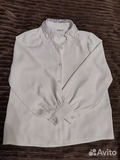 Блузка школьная+брюки