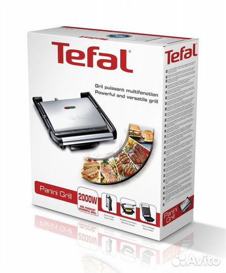 Электрогриль tefal panini grill gc241d38