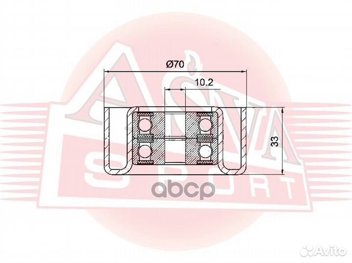 Ролик натяжной tybp046 asva