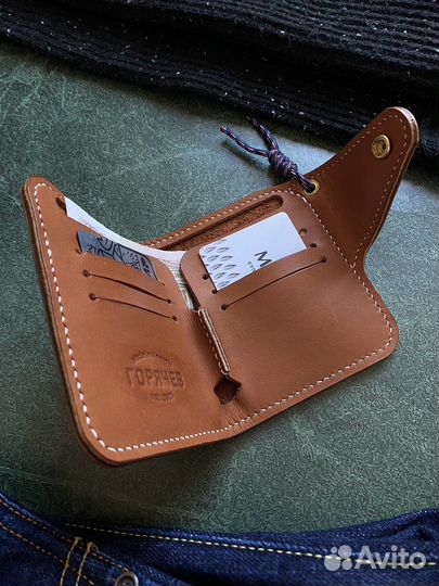 Кошелёк кожаный байкерский