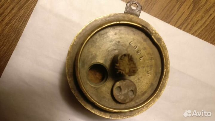 Старинная бронзовая шахтерская лампа