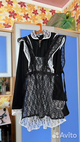 Школьная форма для девочки с фартуком