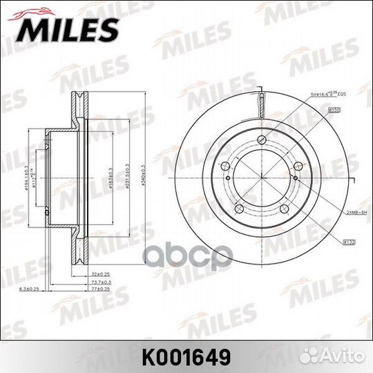 Диск тормозной toyota land cruiser J200/lexus