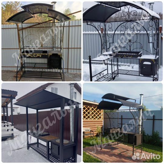 Мангал с крышей