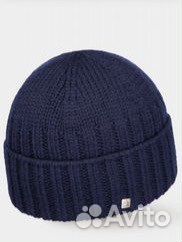 Мужская шапка темно синяя новая. Утепленная