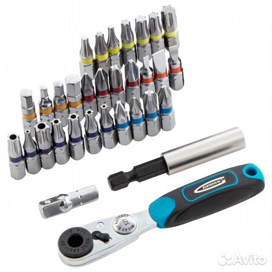 Набор бит, 1/4, магнитный адаптер