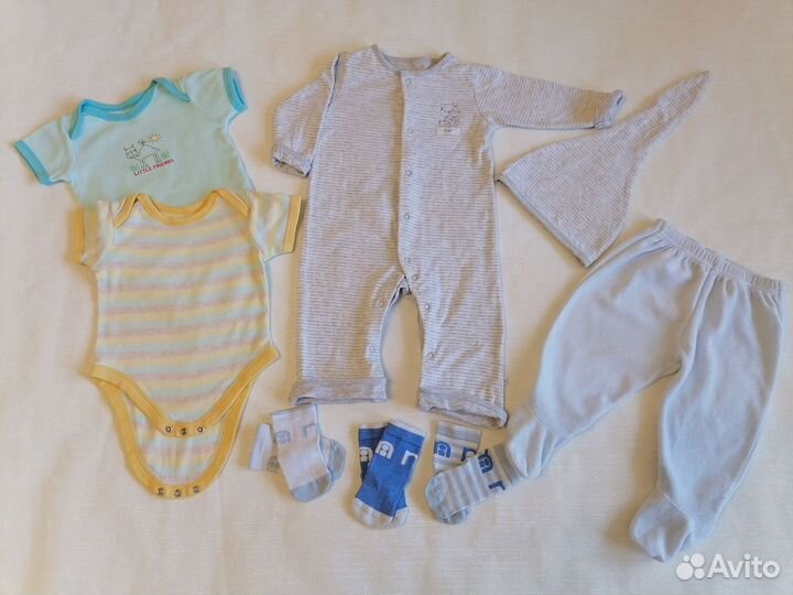 Детские вещи пакетом mothercare 62-68