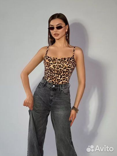 Леопардовый топ на брителях