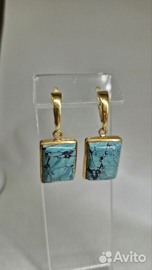Серьги с бирюзой