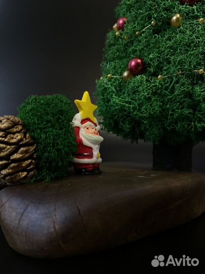 Елка новогодняя из мха