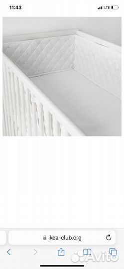 Мягкий бортик в кроватку IKEA химмельск