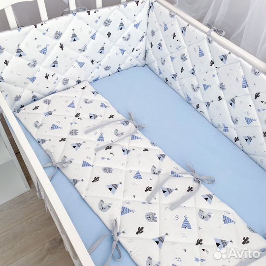 Бортики в детскую кроватку тонкие (новые)