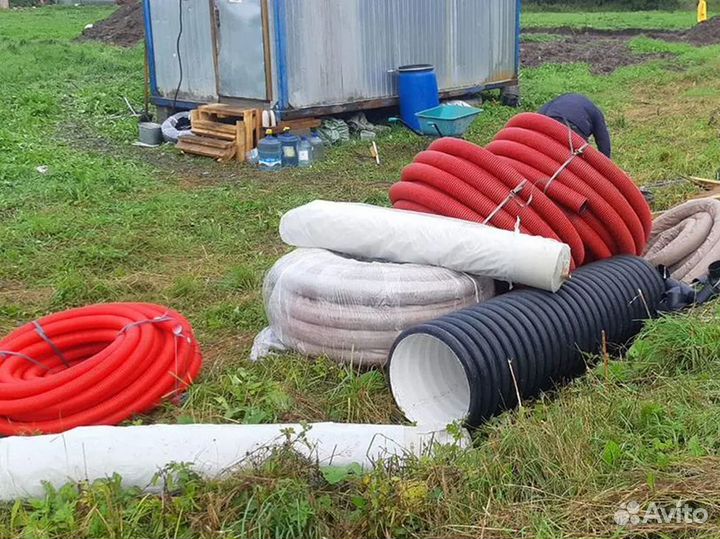 Труба двустенная для защиты кабеля пнд/пвд d110